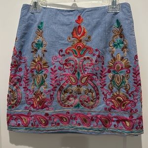 Women’s embroidered mini skirt